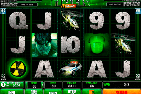 the incredible hulk lines playtech free slot